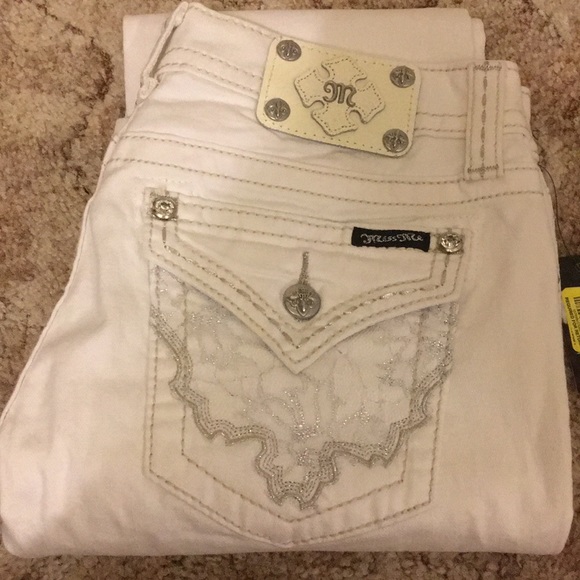 white bling jeans